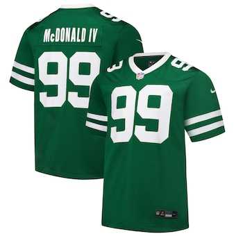 Men & Women & Youth New York Jets #99 Will McDonald IV Green Throwback Limited Stitched Jersey